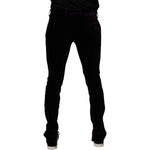 Dolce & Gabbana Violet Velvet Cotton Men Dress Formal Pants PAN75197-48