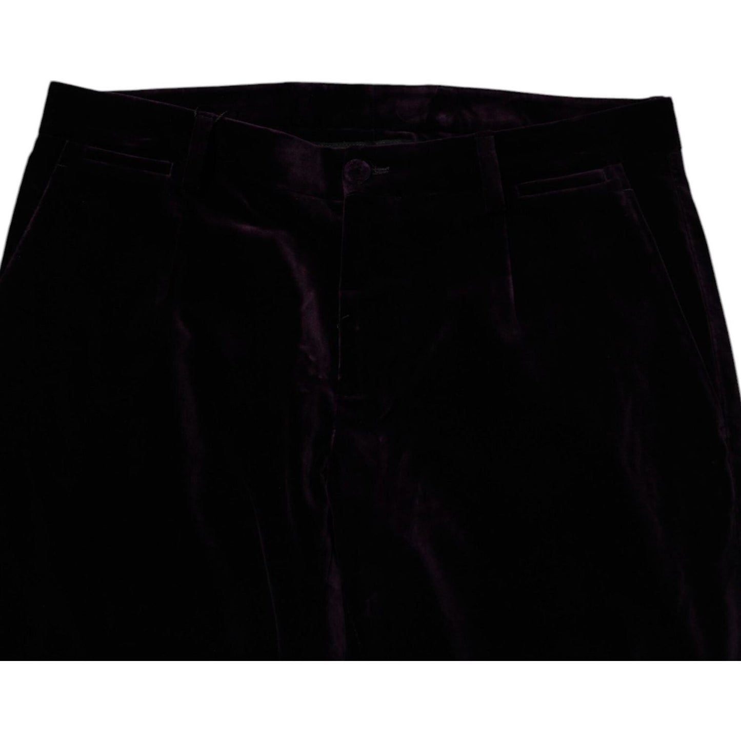 Dolce & Gabbana Violet Velvet Cotton Men Dress Formal Pants PAN75197-48