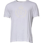 Dolce & Gabbana White Logo Embossed Cotton Crewneck T-shirt TSH28273-52