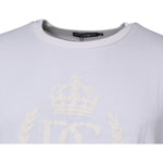 Dolce & Gabbana White Logo Embossed Cotton Crewneck T-shirt TSH28273-52