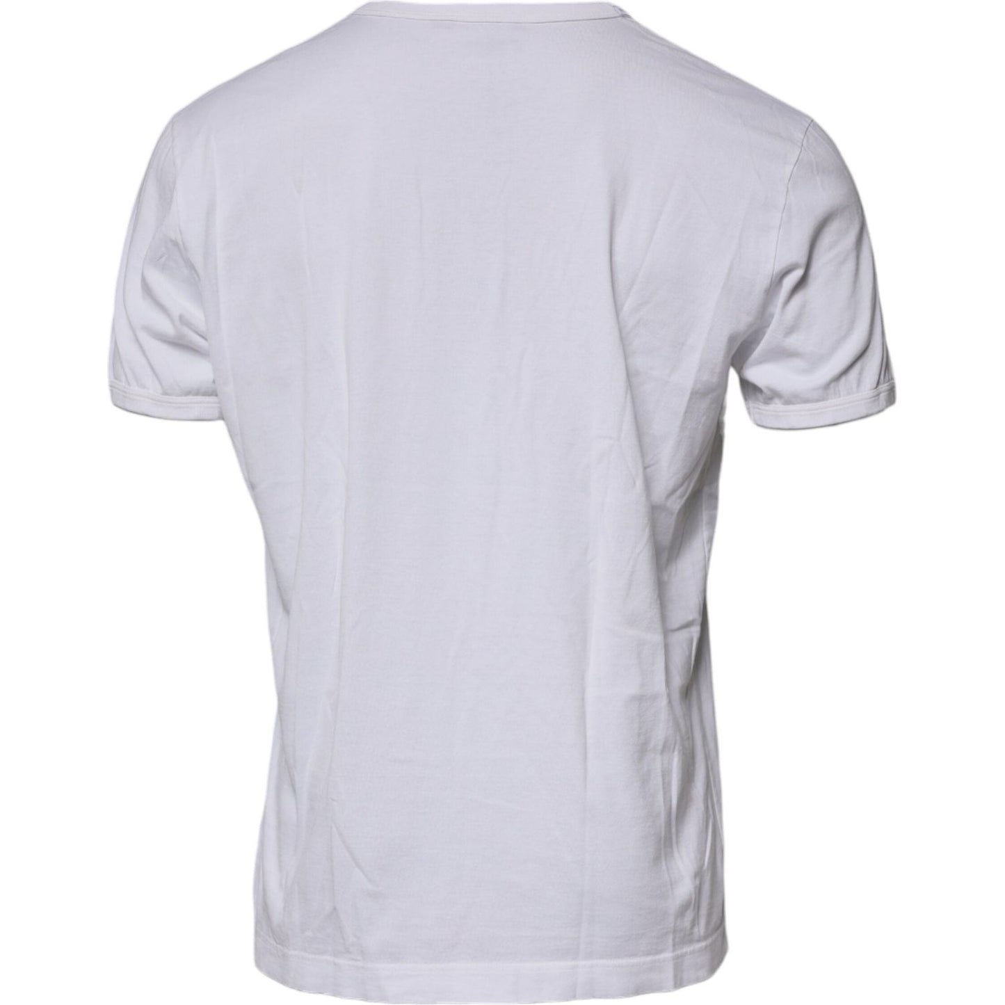 Dolce & Gabbana White Logo Embossed Cotton Crewneck T-shirt TSH28273-52