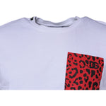 Dolce & Gabbana White Red Leopard Cotton Crew Neck T-shirt TSH87368-50