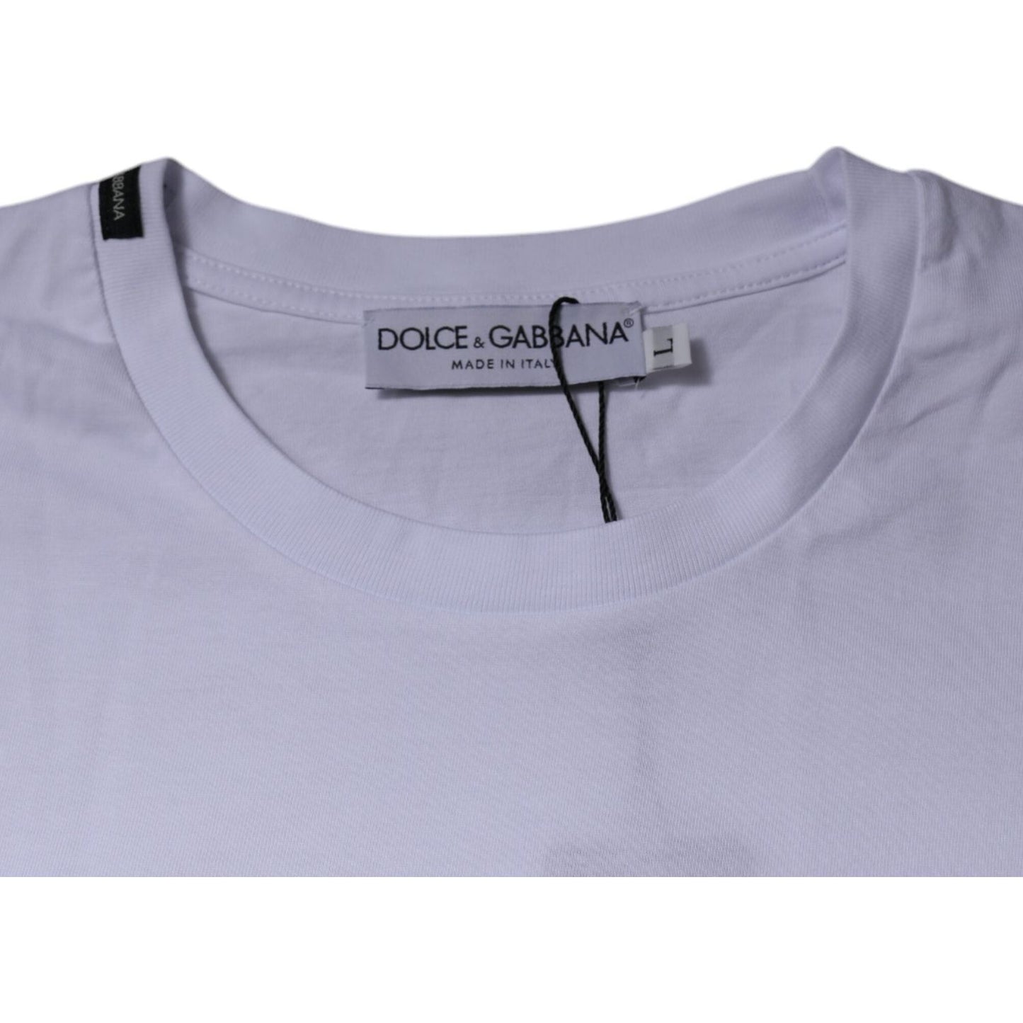 Dolce & Gabbana White Red Leopard Cotton Crew Neck T-shirt TSH87368-50