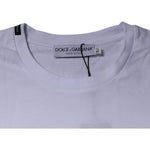 Dolce & Gabbana White Red Leopard Cotton Crew Neck T-shirt TSH87368-50