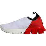 Dolce & Gabbana White Red Low Top Sorrento Men Sneakers Shoes LA11837-37