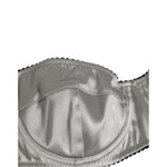 Dolce & Gabbana Gray Acetate Stretch Balconcino Bra Underwear with silk finish and balconette cut
