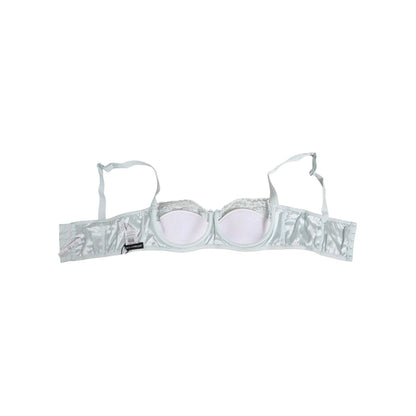 Dolce & Gabbana Light Blue Silk Semi-Padded Balconette Underwear