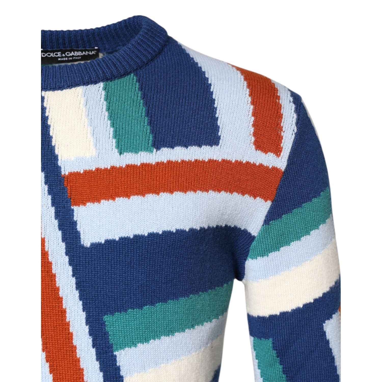 Dolce & Gabbana Multicolor Cashmere Knit Pullover Sweater