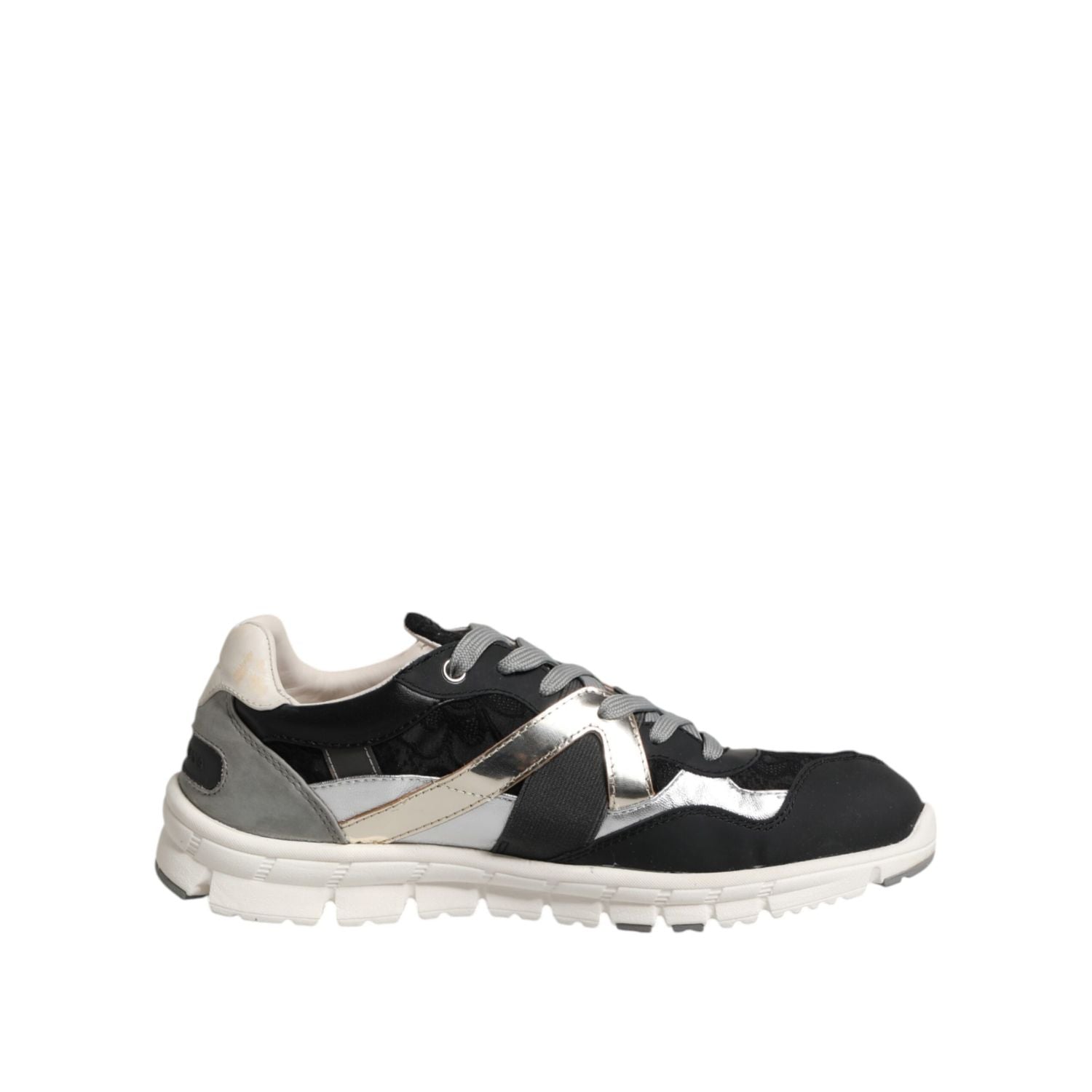 Dolce & Gabbana Multicolor Leather Suede Low Top Sneaker Shoes