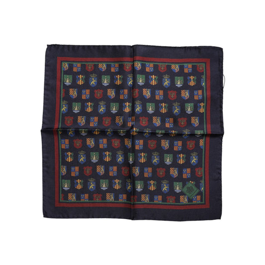 Dolce & Gabbana Multicolor Medals Square Foulard Scarf MS7545