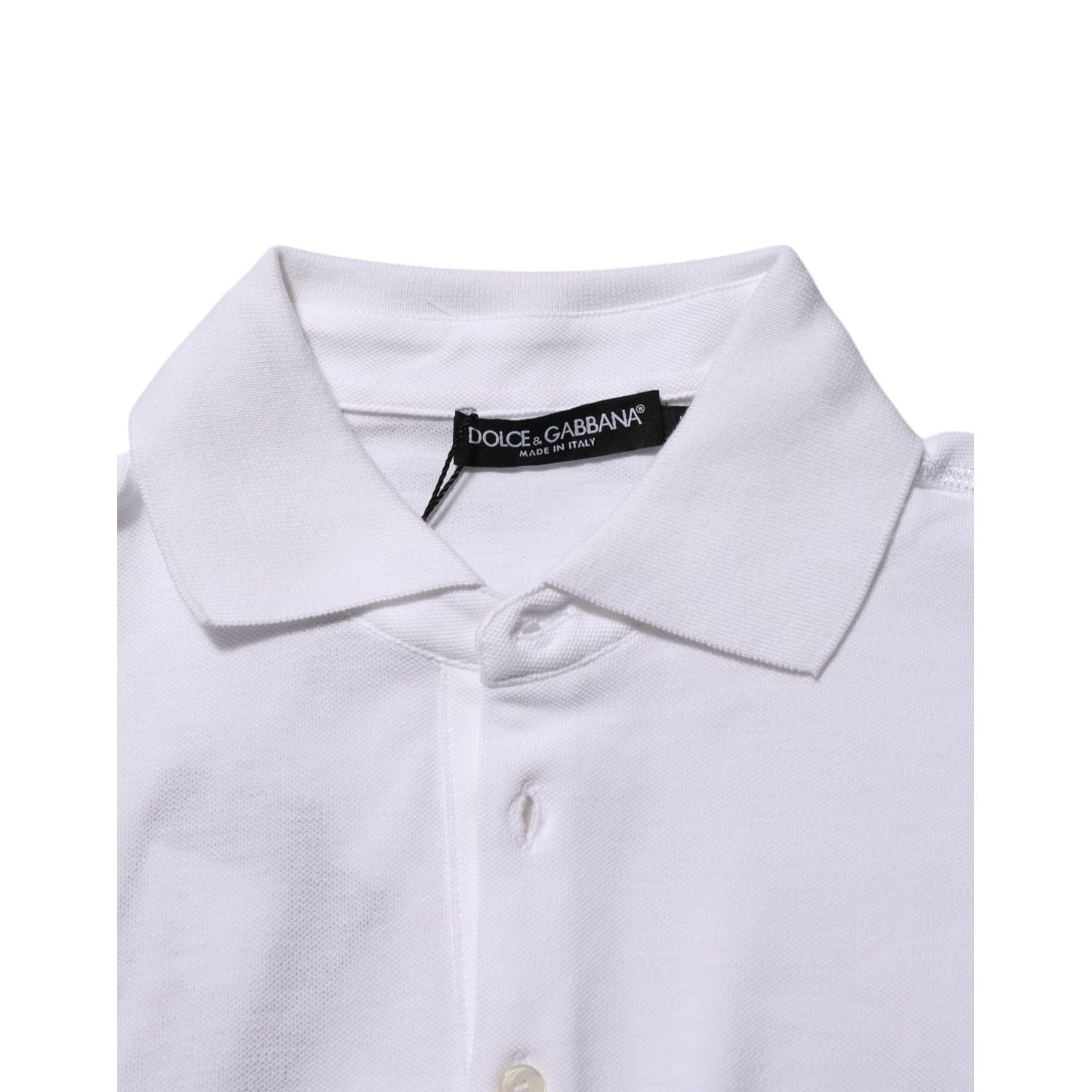 Dolce & Gabbana White Collared Short Sleeves Polo Men T-shirt