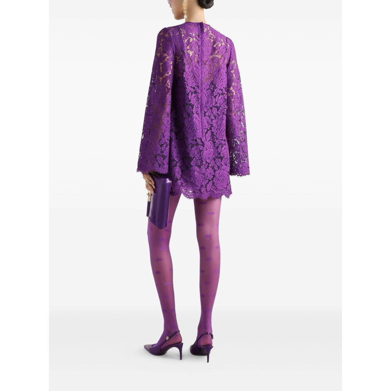 Dolce & Gabbana bell sleeves Lace mini dress