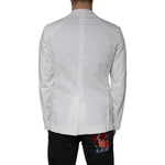 Dondup White Single Breasted One Button Dress Formal Blazer Dondup Gray