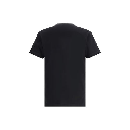 Back view of Dsquared² Black Cotton Sportswear T-shirt with ribbed crew neck and iconic logo.