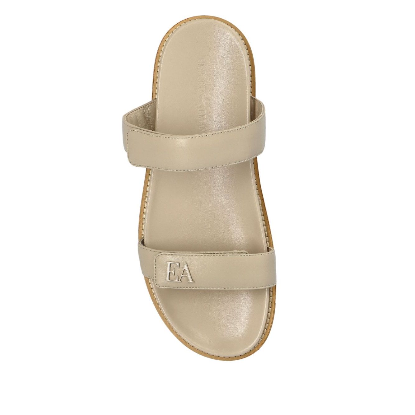 EMPORIO ARMANI EXCLUSIVE Emporio Armani Leather Slide Sandals