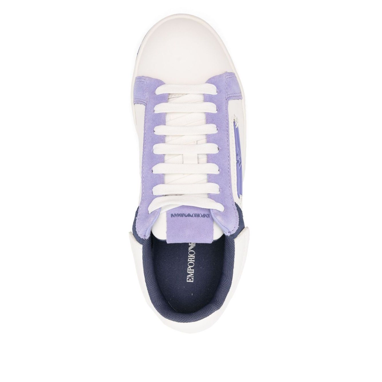 EMPORIO ARMANI EXCLUSIVE Emporio Armani Leather sneakers with suede details and eagle plate