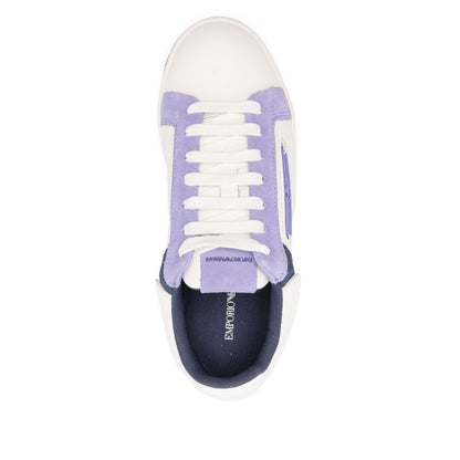 EMPORIO ARMANI EXCLUSIVE Emporio Armani Leather sneakers with suede details and eagle plate