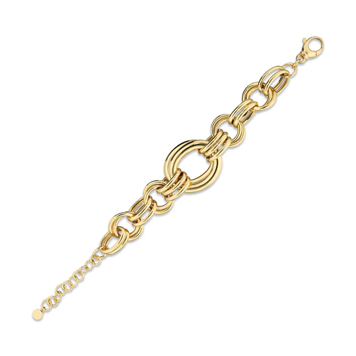 ETRUSCA JEWELS JEWELRY Mod. WSET00893.YG gold bracelet with interlocking loop design