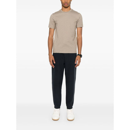 Emporio Armani ASV Lyocell blend jersey joggers with all-over lettering Trousers