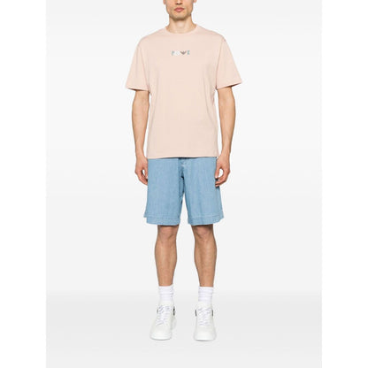 Emporio Armani T-shirts and Polos Beige Topwear