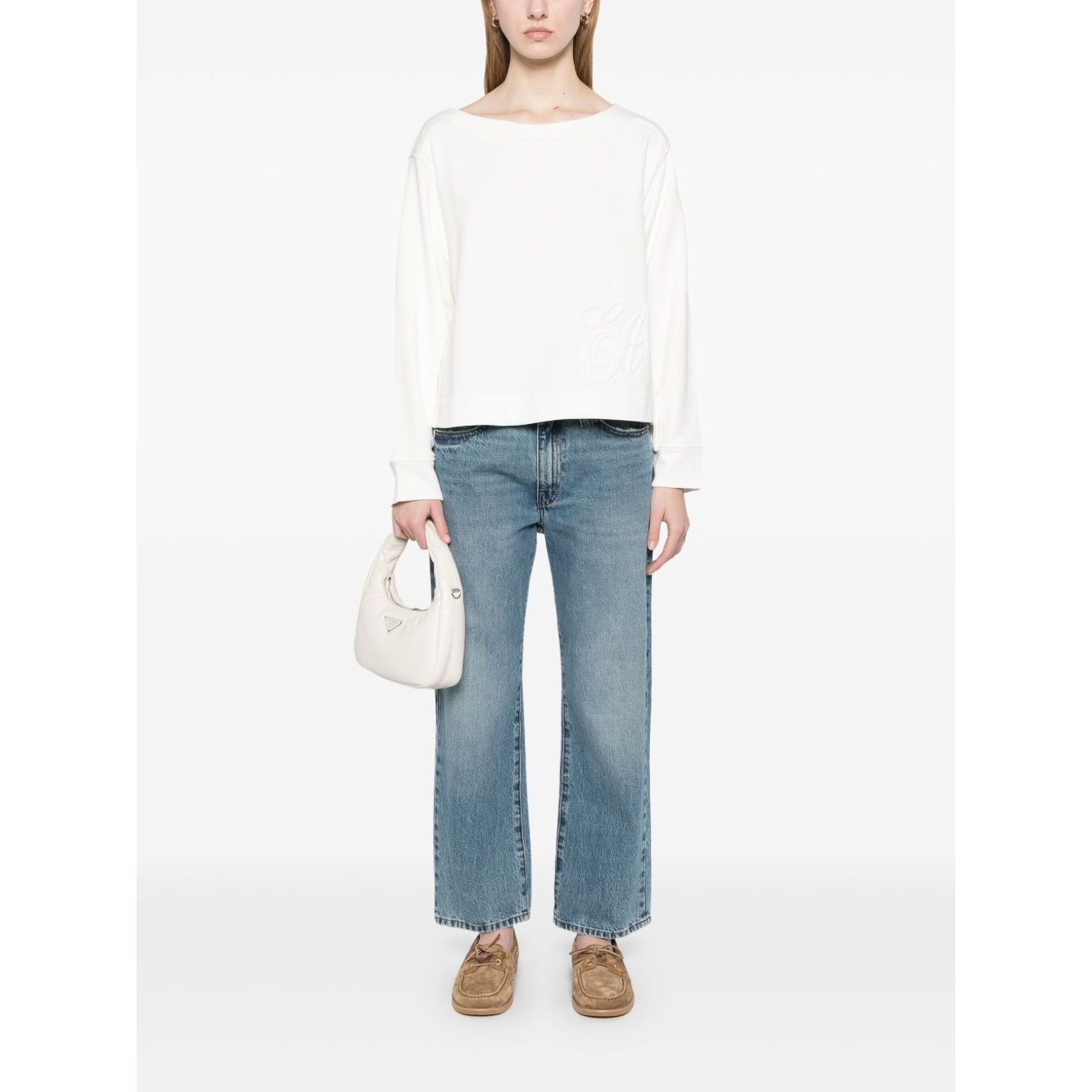 Emporio Armani logo embroidered sweatshirt