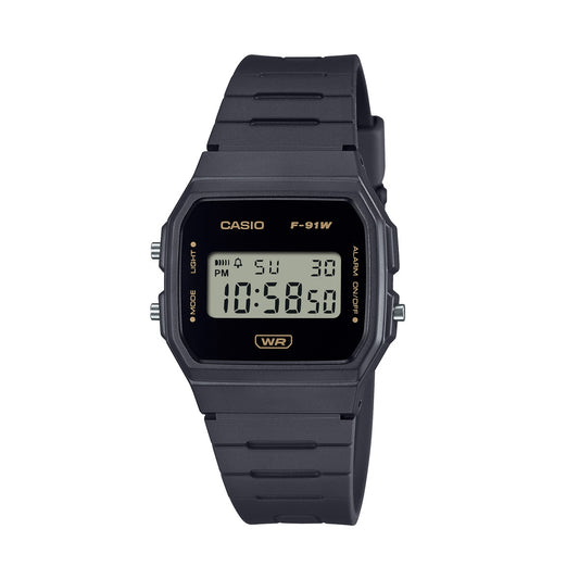 CASIO VINTAGE Mod. F-91 BIO RESIN STRAP - BLACK-0