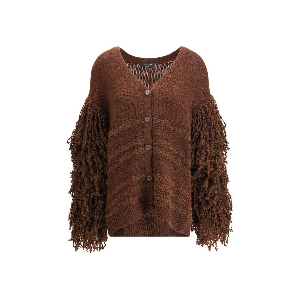 Fabiana Filippi Brown Camel Hair  Cardigan
