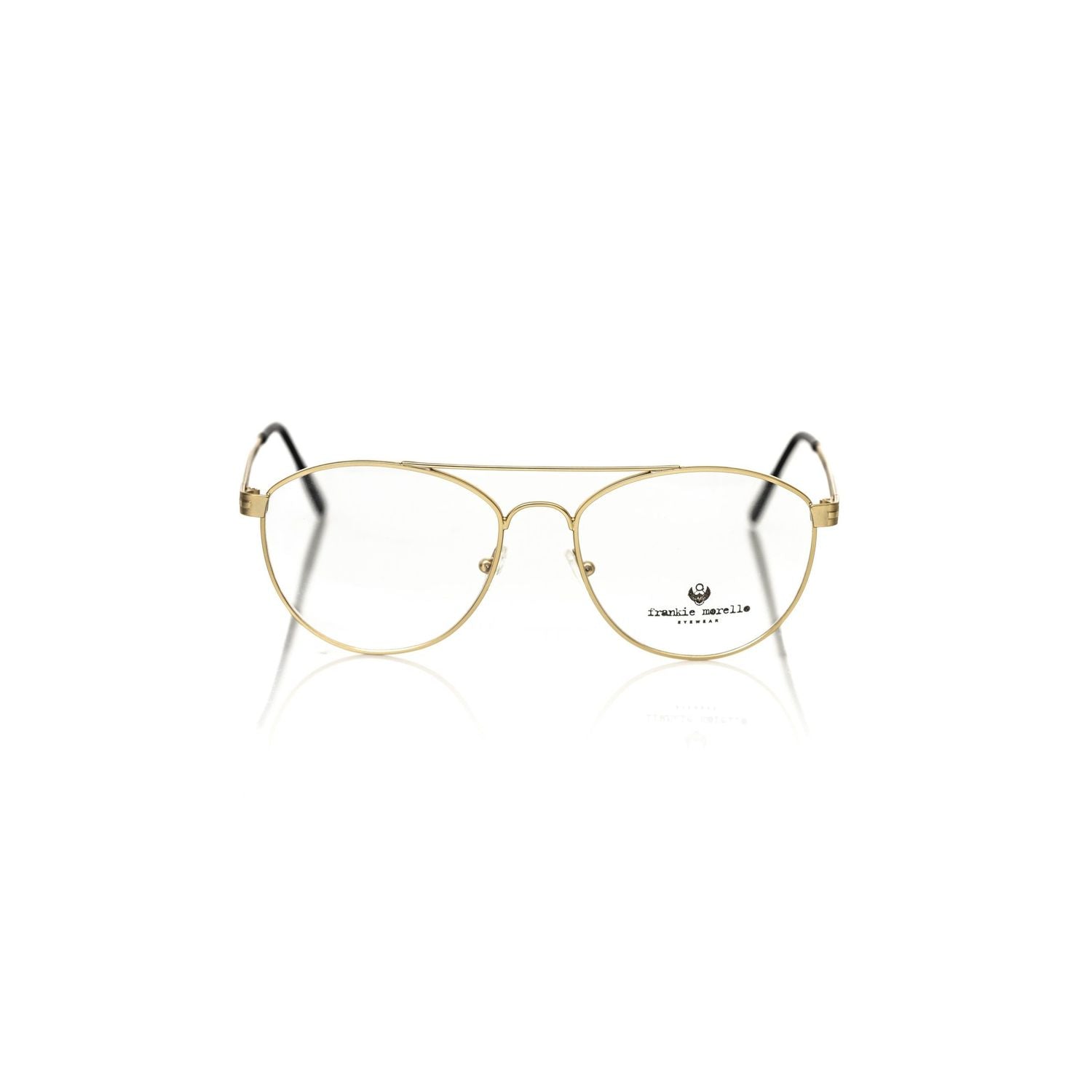 Frankie Morello Gold Metallic Fiber Men's Frame Aviator Eyeglasses