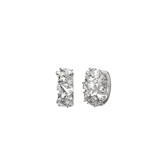 GUESS JEWELS JEWELRY Mod. JUBE04411JWRHT-U sparkling silver earrings with intricate design