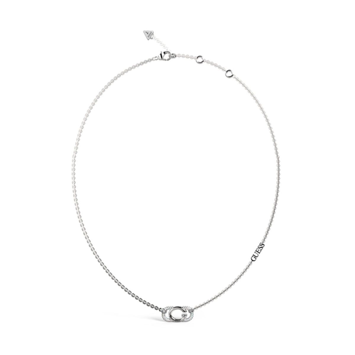 GUESS JEWELS JEWELRY Mod. JUBN04509JWRHT-U dainty necklace with delicate pendant.