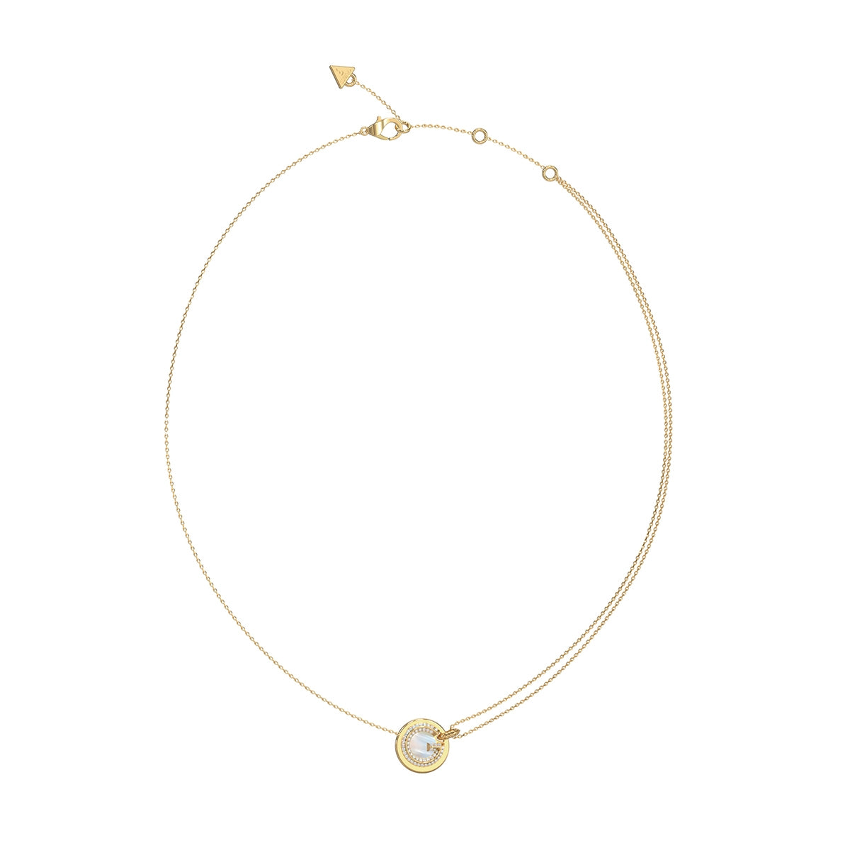 GUESS JEWELS JEWELRY Mod. JUBN05437JWYGT-U gold necklace with circular pendant