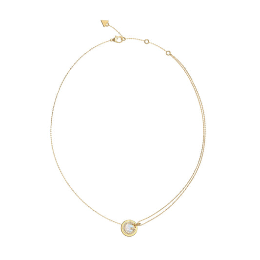 GUESS JEWELS JEWELRY Mod. JUBN05437JWYGT-U gold necklace with circular pendant