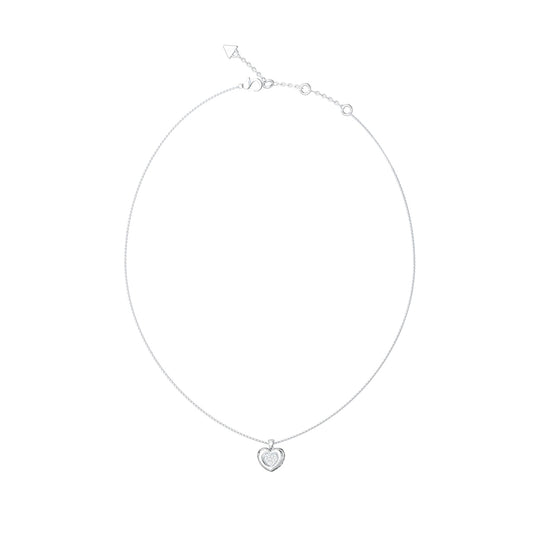 GUESS JEWELS JEWELRY Mod. JUBN05463JWRHT-U featuring a delicate heart pendant necklace