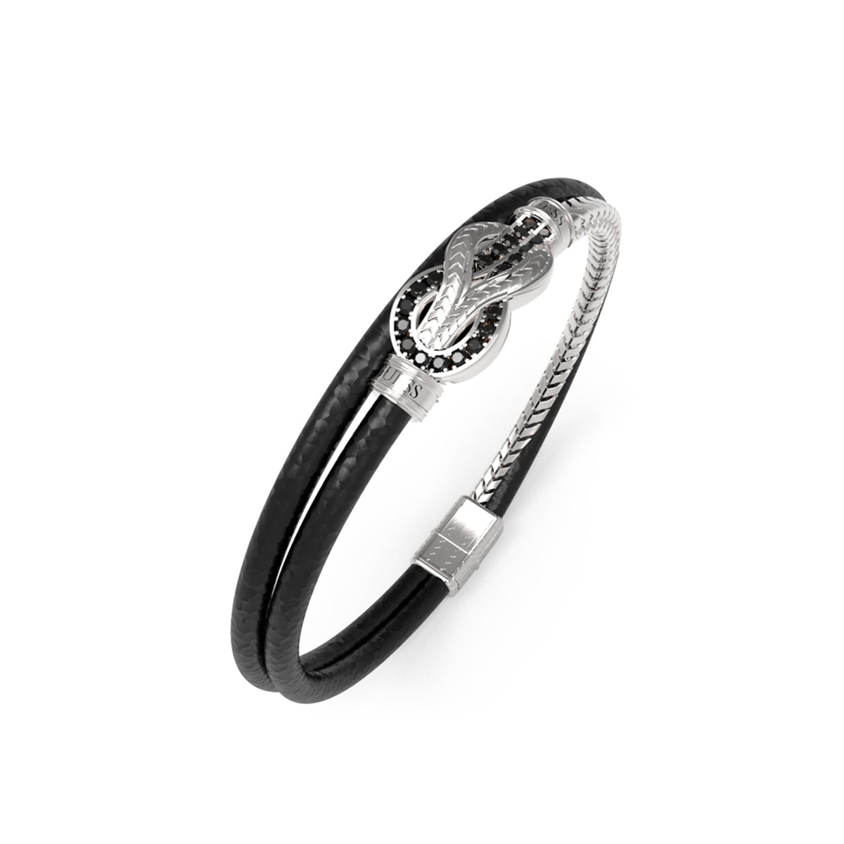 GUESS JEWELS JEWELRY Mod. JUMB05029JWSTBKS stylish bracelet with silver accents