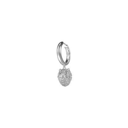 Silver earring with lion pendant from GUESS JEWELS JEWELRY Mod. JUME01304JWSTT-U collection