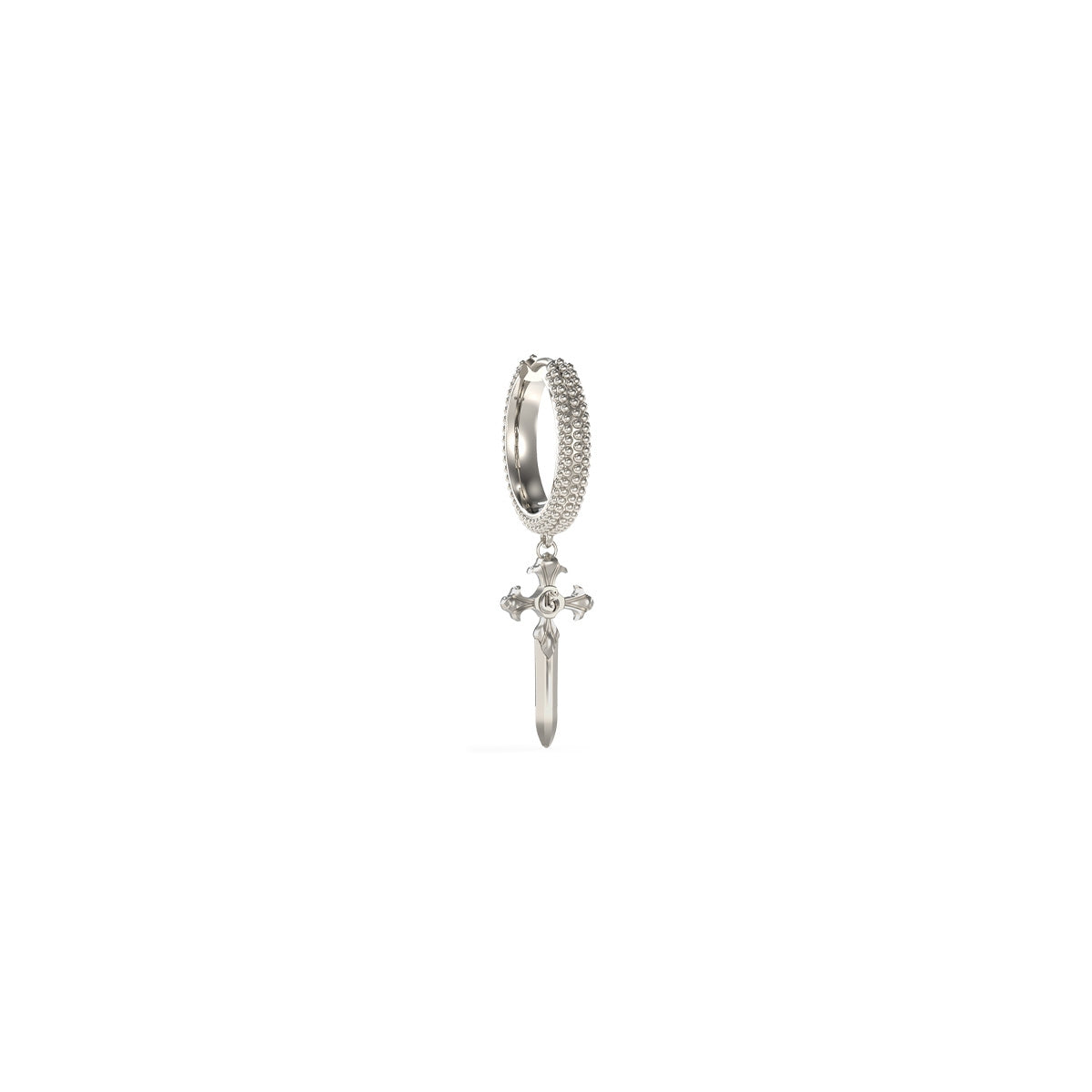 Silver earring with cross charm from GUESS JEWELS JEWELRY Mod. JUME04025JWSTT-U, elegant and stylish design for any occasion.