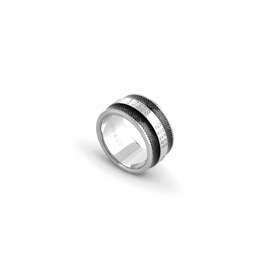 GUESS JEWELS JEWELRY Mod. JUMR03209JWSTBK62 ring, stylish design in silver and black