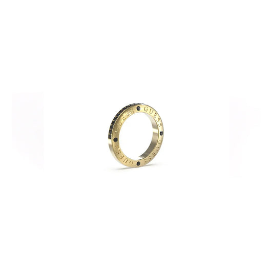 GUESS JEWELS JEWELRY Mod. JUMR03219JWYGBK62 gold ring with engraved logo