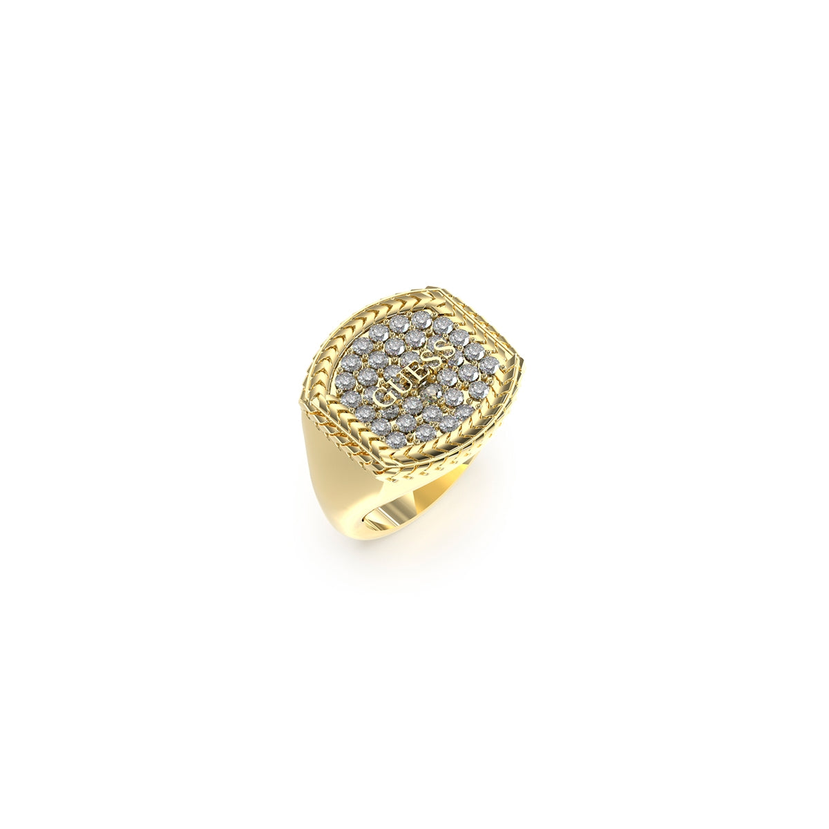 GUESS JEWELS JEWELRY Mod. JUMR05019JWYG62 dazzling gold ring with intricate design