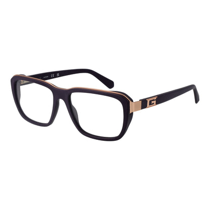 GUESS MOD. GU50137 55082 men's glasses with bold black frame and gold accents for gentlemen.