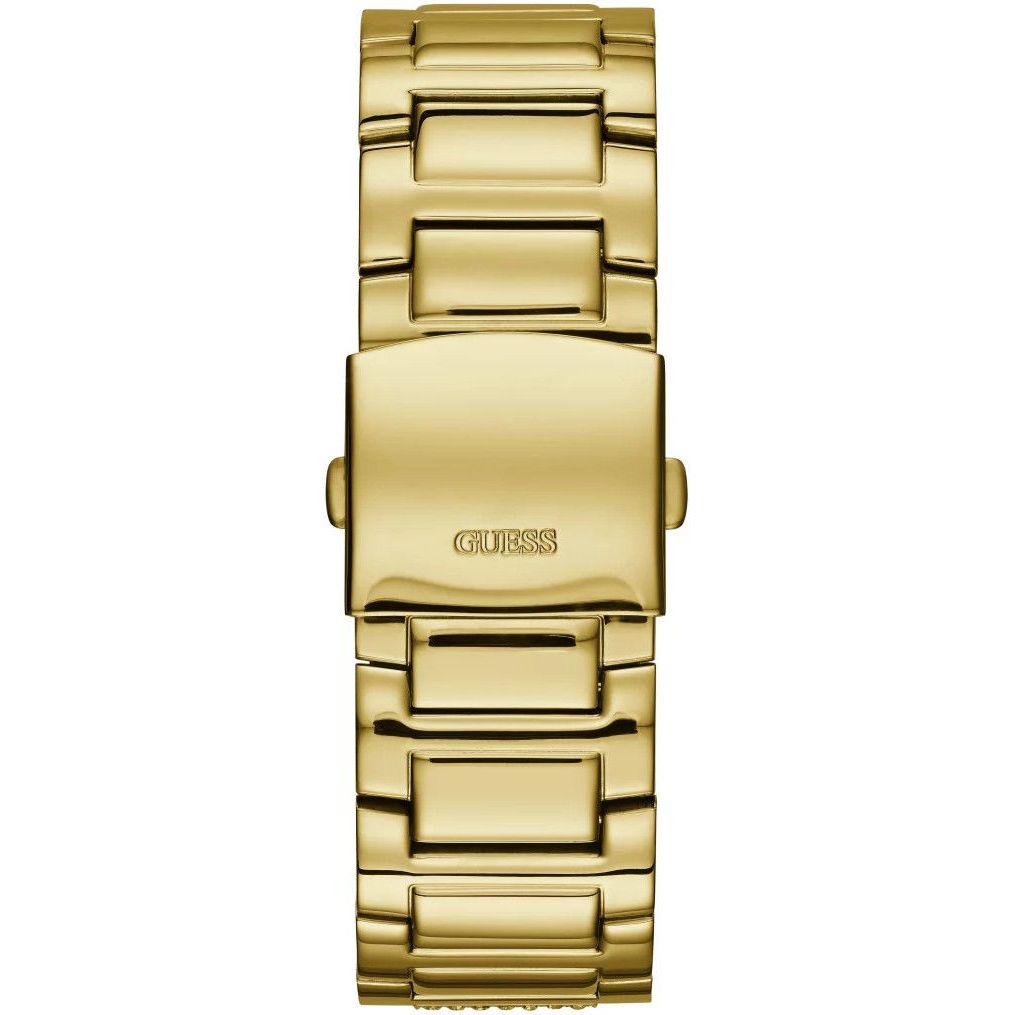 GUESS Mod. FRONTIER gold bracelet watch with stainless steel links.