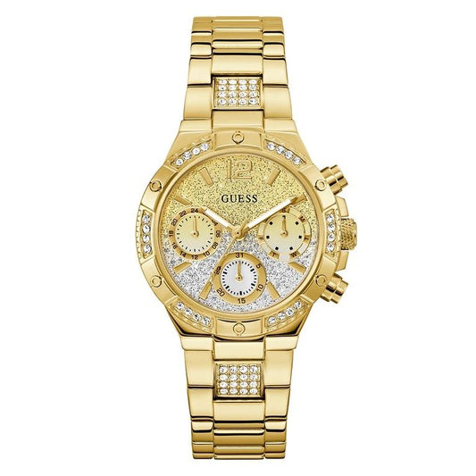 Luxurious gold watch GUESS Mod. HARLOW with sparkling details and a sophisticated design.