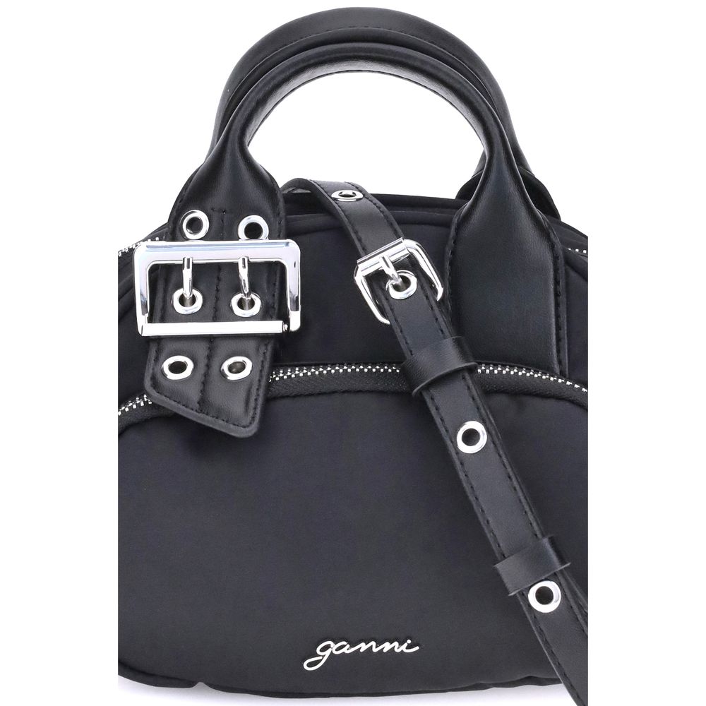 Ganni Black Nylon Shoulder Bag