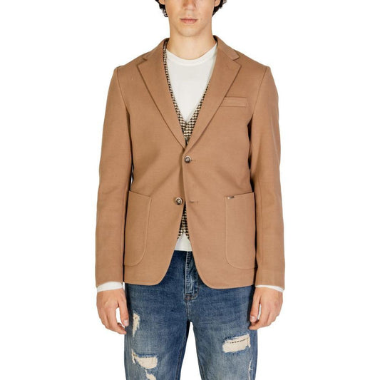 Gianni Lupo Beige Cotton Blazer GI-14787200309-IT44 | S