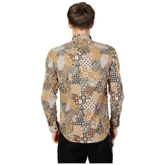 Gianni Lupo Beige Cotton Shirt GI-13067000127-IT44 | S