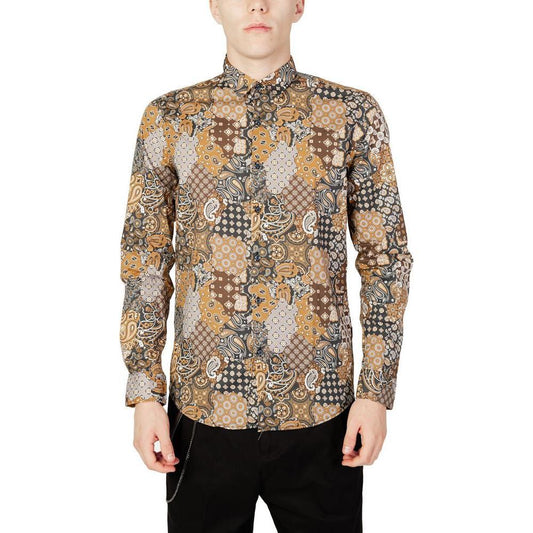 Gianni Lupo Beige Cotton Shirt GI-13067000127-IT44 | S