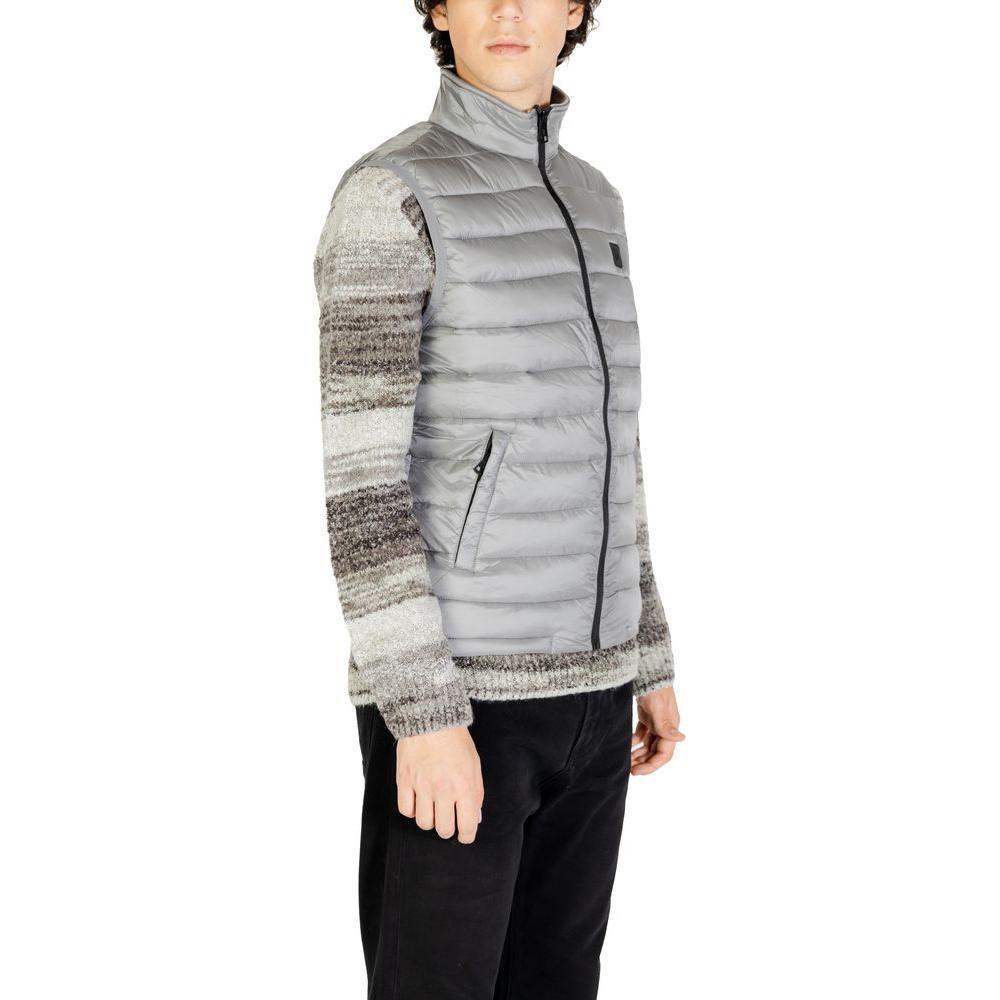 Gianni Lupo Gray Polyamide Sleveless Jacket GI-14787400136-IT52 | XL