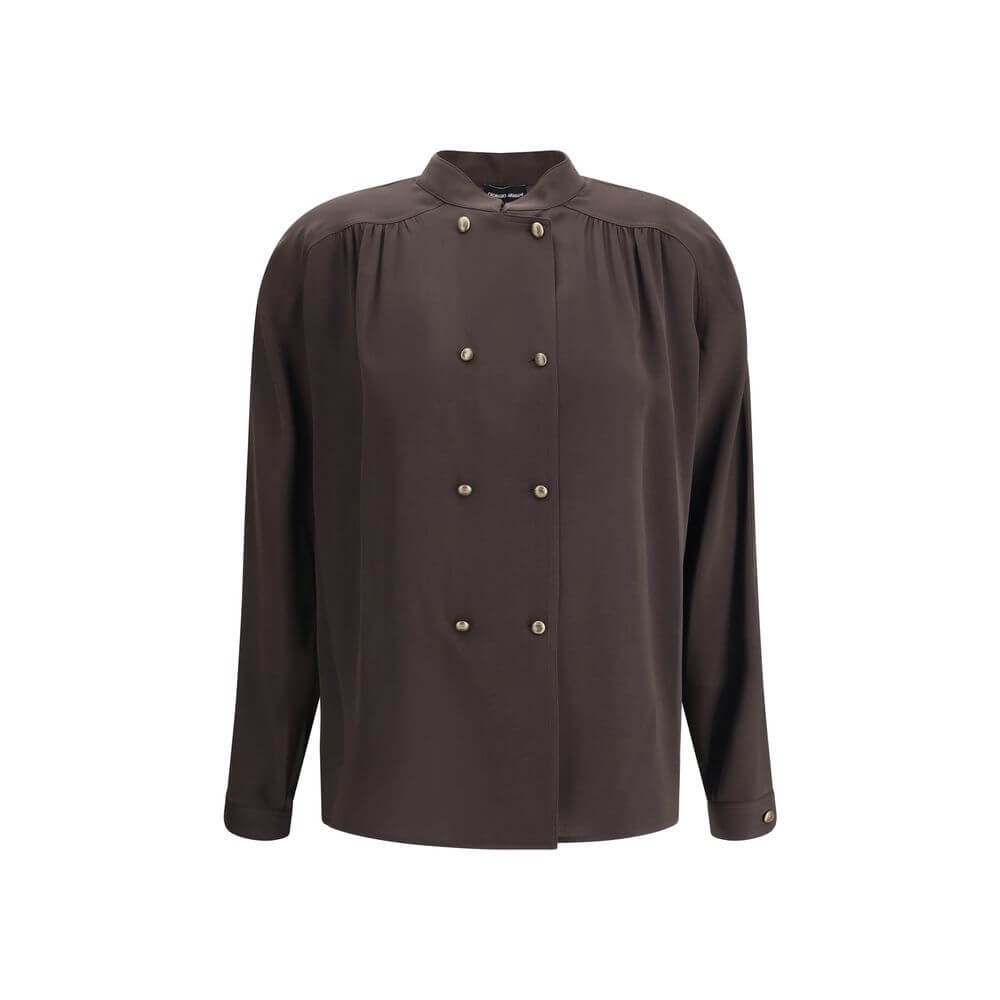 Giorgio Armani Brown Silk Shirt