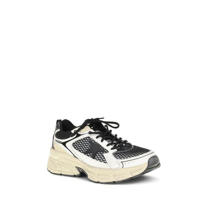 Golden Goose Multicolor Polyester Athletic Sneakers in taupe leather and mesh with beige TPU star and rose gold heel detail.