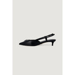 Guess Black Polyester High Heel slingback pumps with pointed toe and adjustable strap, side view
